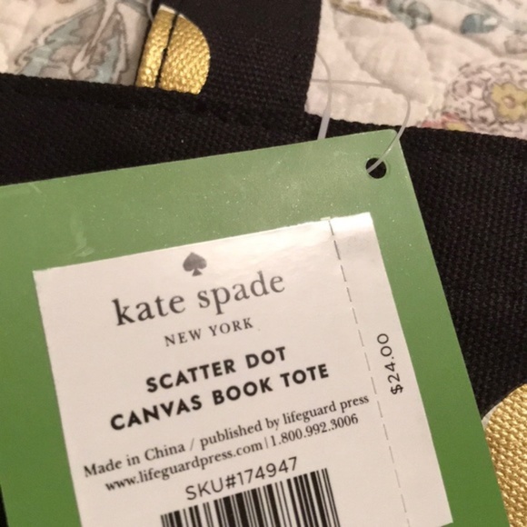 *LAST ONE** NWT Kate Spade Canvas Book Tote - Picture 3 of 4